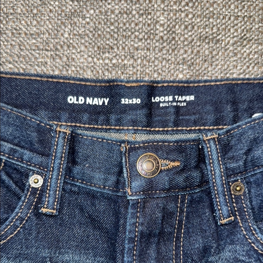 Old Navy Men's Loose Taper Blue Jeans